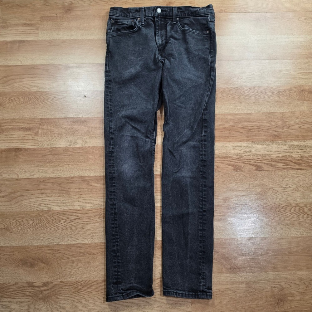 Levis Premium Jeans Mens 32x34 512 Slim Taper WaterLess Black Denim Skater